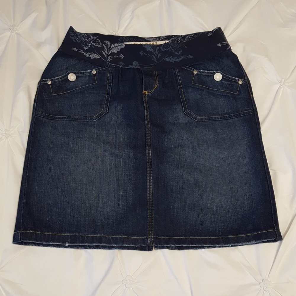 Maternity jeans skirt
